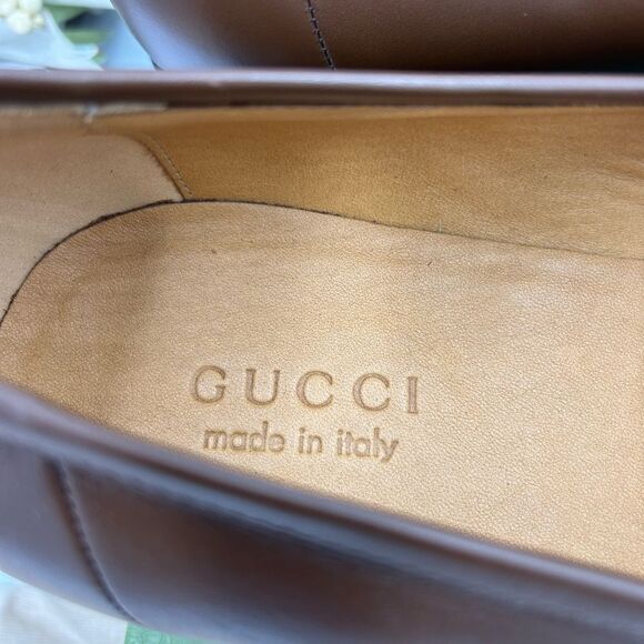 Men’s Gucci fringed leather loafers size 12.5 made in Italy main image 3
